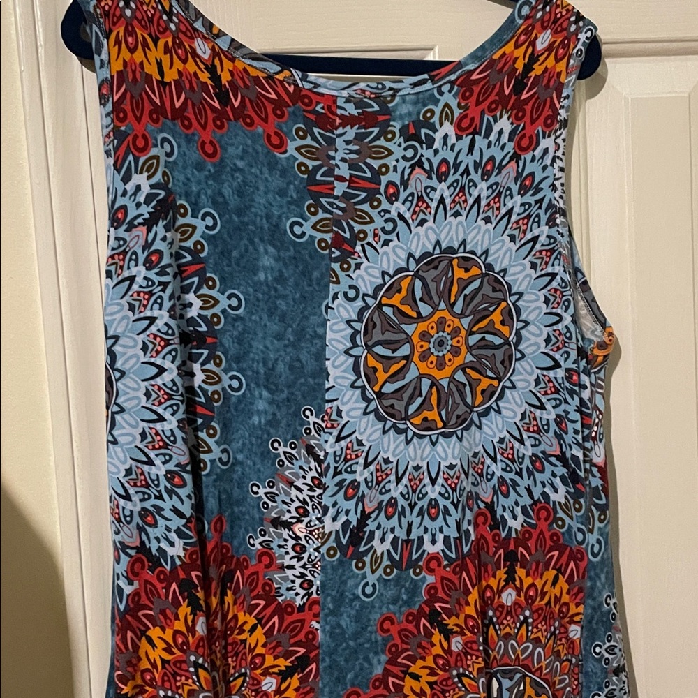 Amazon Women's Midi Dress - Multicolor Mandala Design - Picture 6 of 10